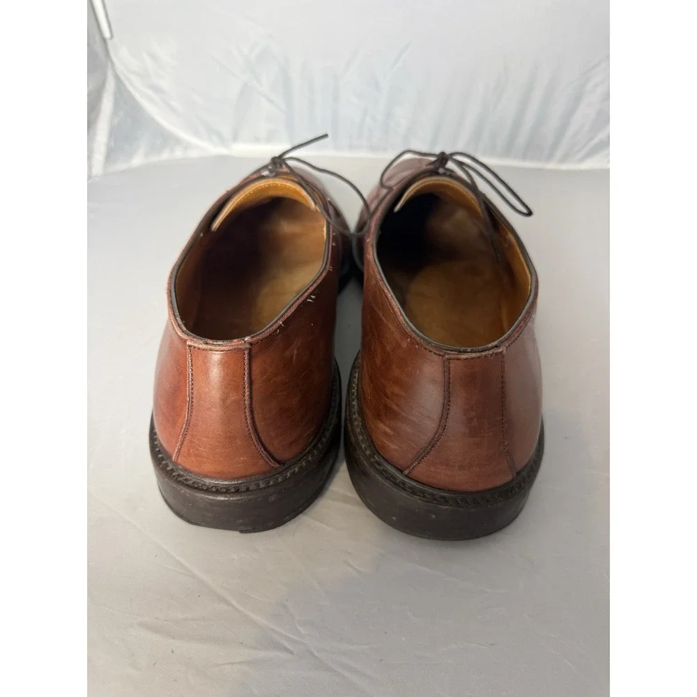 Allen Edmonds Walton Brown Leather Derby Dress Shoes Round Toe 15 D Men's
